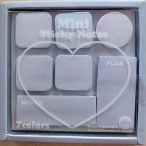 Blue eyeshadow palette Starlight Coral Sticky notes memo pad notepad